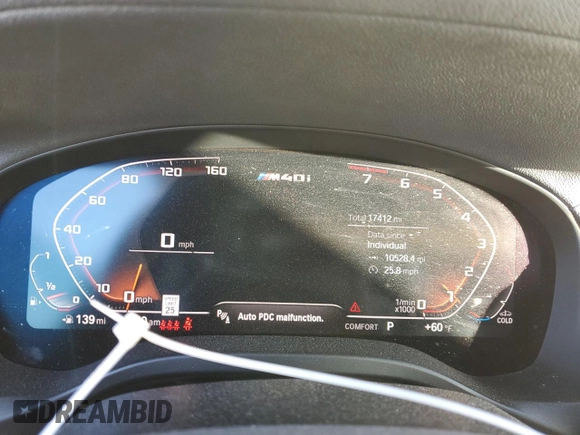 2020 BMW X3 M40i with VIN 5UXTY9C04LLE60336, listed as a Copart auction lot 84766364 with 17,412 mi miles and Salvage Title. Bid and sale history available at DreamBid. Image 9.