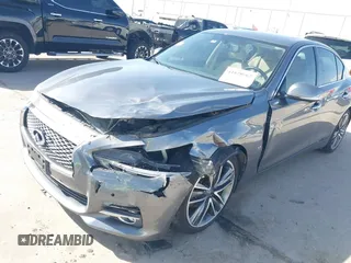 2015 Infiniti Q50 Premium with VIN JN1BV7AP8FM331055, listed as a IAAI auction lot 41828967 with 110,683 mi miles. Bid and sale history available at carsss.com. Image 6.