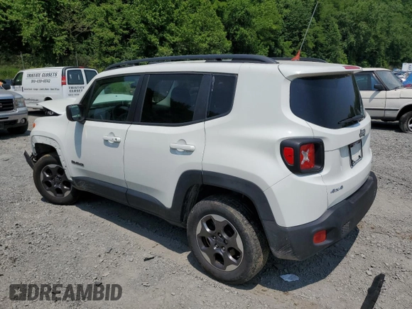 2017 Jeep Renegade Sport with VIN ZACCJBAB5HPE58712, listed as a Copart auction lot 59289025 with 81,393 mi miles and Salvage title. Bid and sale history available at DreamBid. Image 2.