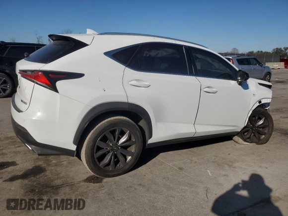 2019 Lexus NX with VIN JTJYARBZ7K2135948, listed as a Copart auction lot 45428675 with 61,523 mi miles and Non Repairable. Bid and sale history available at carsss.com. Image 3.