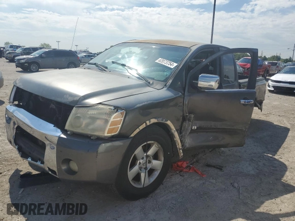 2005 Nissan Titan SE with VIN 1N6AA06A95N555523, listed as a Copart auction lot 62073754 with Not provided miles and Salvage title. Bid and sale history available at DreamBid. Image 1.