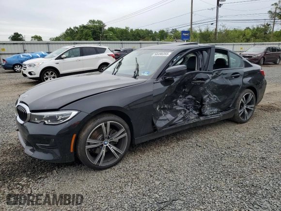 2019 BMW 3 Series 330i xDrive with VIN 3MW5R7J52K8A04913, listed as a Copart auction lot 58498355 with 59,091 mi miles and Salvage title. Bid and sale history available at DreamBid. Image 1.