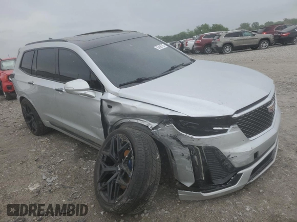 2020 Cadillac XT6 FWD Premium Luxury with VIN 1GYKPCRS8LZ112792, listed as a Copart auction lot 55496725 with 53,571 mi miles and Salvage title. Bid and sale history available at DreamBid. Image 4.