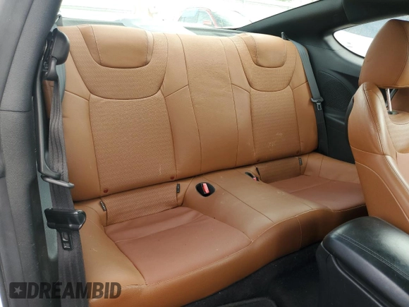 2013 Hyundai Genesis Coupe Track z VIN KMHHU6KJ9DU093661, wystawiony jako Copart lot #53787115 z przebiegiem 105 677 mil mil oraz Szkoda całkowita • Salvage title. Historia ofert i sprzedaży dostępna na DreamBid. Obrazek 10.