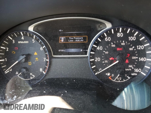2017 Nissan Altima SR z VIN 1N4AL3AP0HN346577, wystawiony jako Copart lot #45187625 z przebiegiem 87 109 mil mil oraz Szkoda całkowita • Salvage title. Historia ofert i sprzedaży dostępna na DreamBid. Obrazek 9.