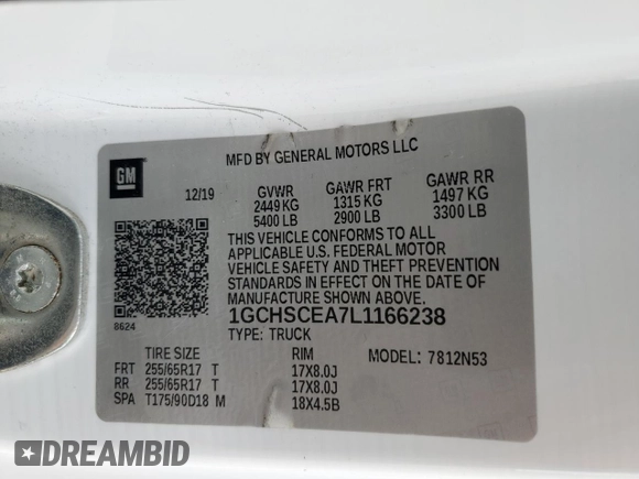 2020 Chevrolet Colorado 2WD LT z VIN 1GCHSCEA7L1166238, wystawiony jako Copart lot #51988105 z przebiegiem 112 299 mil mil oraz Szkoda całkowita • Salvage title. Historia ofert i sprzedaży dostępna na DreamBid. Obrazek 12.