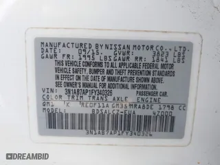 2015 Nissan Sentra SV with VIN 3N1AB7AP1FY340326, listed as a IAAI auction lot 41770387 with 200,139 mi miles. Bid and sale history available at carsss.com. Image 9.
