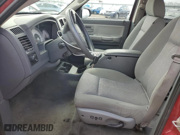 2007 Dodge Dakota SLT with VIN 1D7HW48J87S162047, listed as a Copart auction lot 51101885 with 115,438 mi miles and Salvage Title. Bid and sale history available at carsss.com. Image 7.