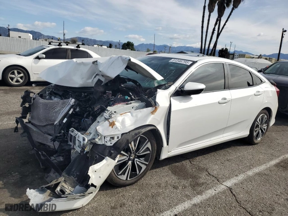 2018 Honda Civic Sedan EX-L with VIN 2HGFC1F74JH642411, listed as a Copart auction lot 51346795 with 0 mi miles and Salvage Title. Bid and sale history available at carsss.com. Image 1.
