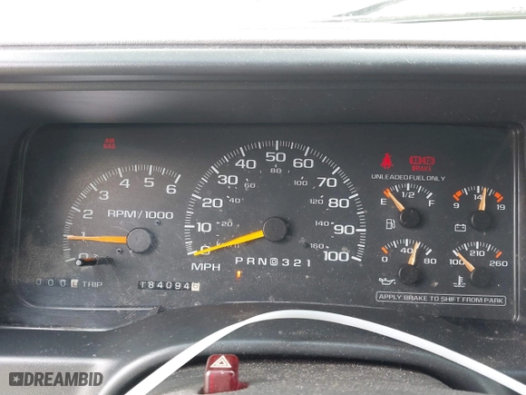 1998 Chevrolet Tahoe with VIN 1GNEK13R4WJ346417, listed as a IAAI auction lot 41390436 with 184,094 mi miles. Bid and sale history available at carsss.com. Image 7.