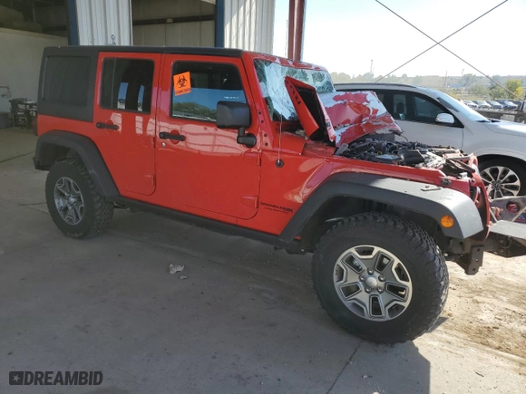 2018 Jeep Wrangler JK Unlimited Rubicon with VIN 1C4BJWFG2JL812221, listed as a Copart auction lot 74482114 with 0 mi miles and Salvage Title. Bid and sale history available at carsss.com. Image 4.