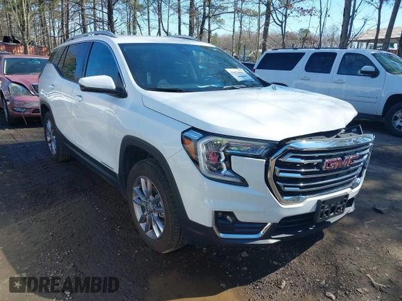 2023 GMC Terrain SLT with VIN 3GKALVEG4PL181622, listed as a IAAI auction lot 41824862 with 46,855 mi miles and . Bid and sale history available at carsss.com. Image 1.