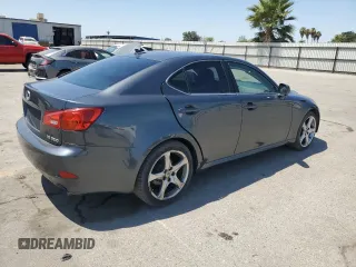 2007 Lexus IS 250 with VIN JTHBK262372043297, listed as a Copart auction lot 65295745 with 174,175 mi miles and Salvage title. Bid and sale history available at DreamBid. Image 3.