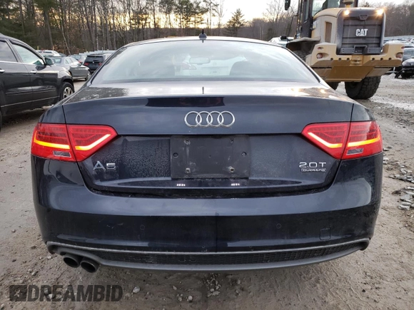 2016 Audi A5 Premium Plus with VIN WAUM2AFR4GA022804, listed as a Copart auction lot 47579535 with 95,829 mi miles and Salvage Title. Bid and sale history available at carsss.com. Image 6.