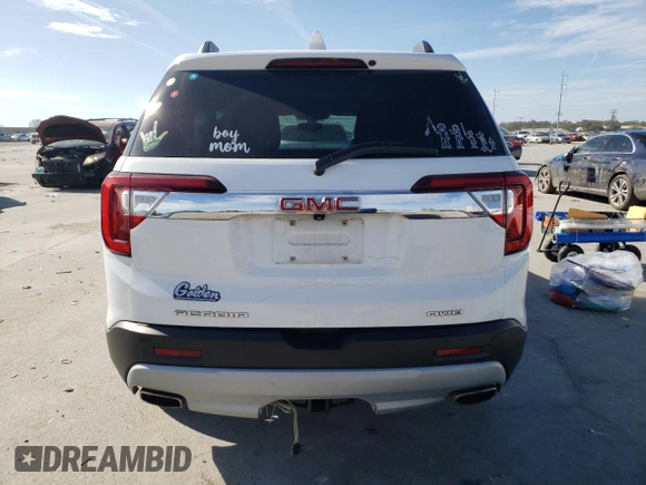 2020 GMC Acadia SLT with VIN 1GKKNULS4LZ149479, listed as a Copart auction lot 84485464 with 124,460 mi miles and Salvage Title. Bid and sale history available at DreamBid. Image 6.