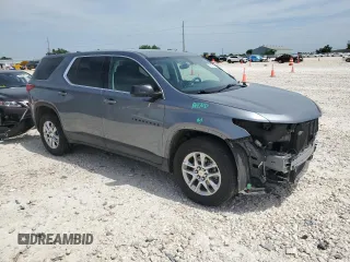 2021 Chevrolet Traverse LS with VIN 1GNERFKW8MJ129336, listed as a Copart auction lot 56672085 with 110,403 mi miles and Salvage title. Bid and sale history available at DreamBid. Image 4.