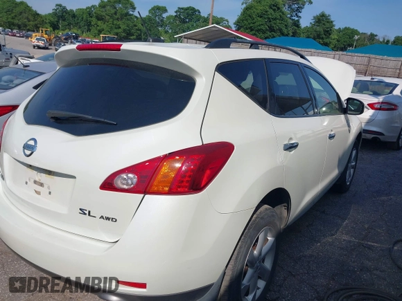 2009 Nissan Murano S with VIN JN8AZ18W59W160754, listed as a IAAI auction lot 42147172 with 210,369 mi miles. Bid and sale history available at carsss.com. Image 4.