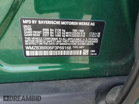 2023 MINI Countryman Cooper S with VIN WMZ83BR06P3P69166, listed as a Copart auction lot 62936015 with 12,153 mi miles and Salvage title. Bid and sale history available at DreamBid. Image 13.
