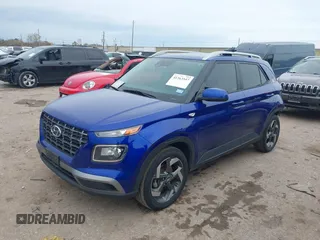 2021 Hyundai Venue Denim with VIN KMHRC8A35MU103768, listed as a IAAI auction lot 41363547 with 66,618 mi miles and . Bid and sale history available at DreamBid. Image 2.