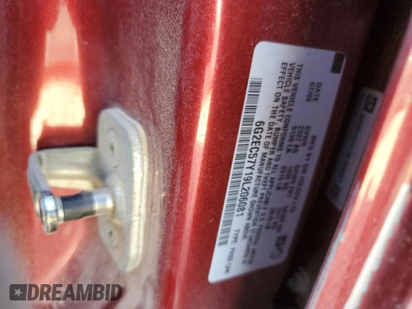 2009 Pontiac G8 GT with VIN 6G2EC57Y19L206081, listed as a Copart auction lot 47070345 with 139,489 mi miles and Salvage Title. Bid and sale history available at carsss.com. Image 14.