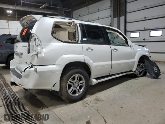 2008 Lexus GX 470 with VIN JTJBT20X380163291, listed as a Copart auction lot 51353695 with 190,640 mi miles and Salvage Title. Bid and sale history available at DreamBid. Image 3.