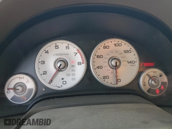 2002 Acura RSX Auto with VIN JH4DC54872C030523, listed as a Copart auction lot 75809874 with 278,888 mi miles and Salvage Title. Bid and sale history available at carsss.com. Image 9.