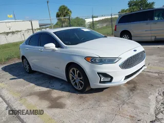 2019 Ford Fusion Titanium with VIN 3FA6P0RU8KR105437, listed as a IAAI auction lot 42581278 with 116,562 mi miles and . Bid and sale history available at DreamBid. Image 1.