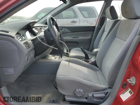 2005 Mitsubishi Lancer ES z VIN JA3AJ26E45U004941, wystawiony jako Copart lot #54614345 z przebiegiem 95 589 mil mil oraz Szkoda całkowita • Salvage title. Historia ofert i sprzedaży dostępna na DreamBid. Obrazek 7.
