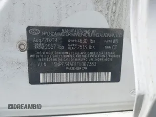 2015 Hyundai Sonata Sport with VIN 5NPE34AB1FH067383, listed as a IAAI auction lot 42075777 with 109,403 mi miles and . Bid and sale history available at carsss.com. Image 9.