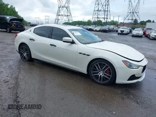 2014 Maserati Ghibli S Q4 z VIN ZAM57RTA9E1077084, wystawiony jako IAAI lot #42283638 z przebiegiem Nie podano mil oraz . Historia ofert i sprzedaży dostępna na DreamBid. Obrazek 1.