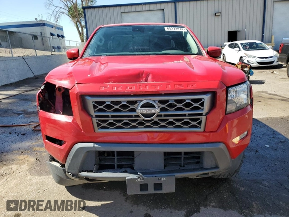 2022 Nissan Frontier S with VIN 1N6ED1CM5NN614483, listed as a Copart auction lot 68372074 with 31,547 mi miles and Salvage Title. Bid and sale history available at carsss.com. Image 5.