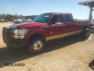 2014 Ford F-350 XLT with VIN 1FT8W3DT2EEA03225, listed as a Copart auction lot 46711185 with 328,805 mi miles and Salvage Title. Bid and sale history available at DreamBid. Image 1.