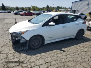 2018 Nissan LEAF SV with VIN 1N4AZ1CP7JC310614, listed as a Copart auction lot 60157365 with 101,139 mi miles and Salvage title. Bid and sale history available at DreamBid. Image 1.