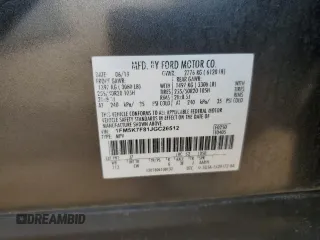 2018 Ford Explorer Limited с VIN 1FM5K7F81JGC26512, выставлен на аукционе Copart как лот 54957005 с пробегом 159 925 миль миль и Списание • Salvage title. История ставок и продаж доступна на DreamBid. Изображение 14.