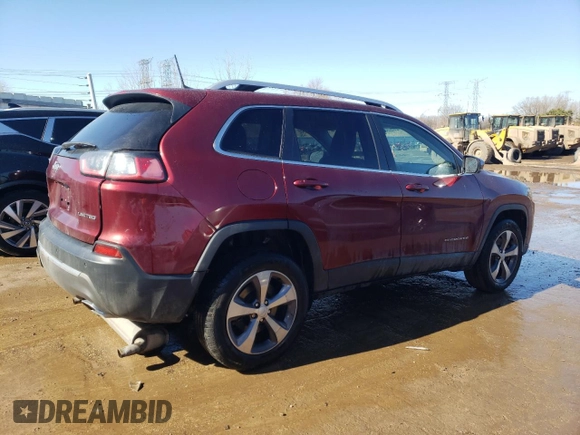 2019 Jeep Cherokee Limited with VIN 1C4PJMDX8KD309317, listed as a Copart auction lot 46684945 with 153,380 mi miles and Salvage Title. Bid and sale history available at carsss.com. Image 3.