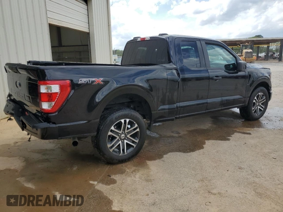 2023 Ford F-150 XL with VIN 1FTEX1CP4PKD57678, listed as a Copart auction lot 52017545 with 21,553 mi miles and Clean title. Bid and sale history available at DreamBid. Image 3.