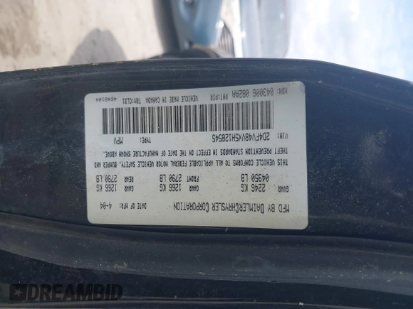 2005 Dodge Magnum SE with VIN 2D4FV48VX5H128545, listed as a IAAI auction lot 42098344 with Not Provided miles. Bid and sale history available at carsss.com. Image 9.