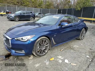 2017 Infiniti Q60 Sport with VIN JN1EV7EL5HM559991, listed as a Copart auction lot 43393855 with 87,971 mi miles and Salvage Title. Bid and sale history available at DreamBid. Image 1.