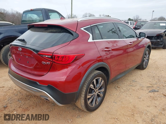 2017 Infiniti QX30 Premium with VIN SJKCH5CR7HA017457, listed as a IAAI auction lot 41510251 with 59,567 mi miles and . Bid and sale history available at DreamBid. Image 4.