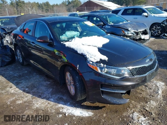 2018 Kia Optima LX with VIN KNAGT4L30J5235891, listed as a IAAI auction lot 41412579 with 44,362 mi miles. Bid and sale history available at carsss.com. Image 1.