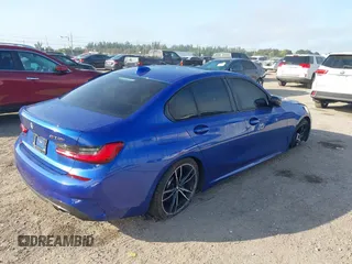 2021 BMW 3 Series M340i with VIN 3MW5U7J04M8B88080, listed as a IAAI auction lot 41483795 with 20,791 mi miles. Bid and sale history available at carsss.com. Image 4.