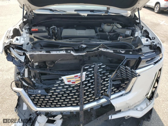 2021 Cadillac Escalade Premium Luxury with VIN 1GYS4BKL4MR215800, listed as a Copart auction lot 71655614 with 42,844 mi miles and Salvage Title. Bid and sale history available at carsss.com. Image 12.