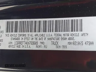 2019 Ram 1500 Big Horn z VIN 1C6RREFT4KN769609, wystawiony jako IAAI lot #42401229 z przebiegiem 46 049 mil mil oraz . Historia ofert i sprzedaży dostępna na DreamBid. Obrazek 9.