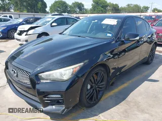 2014 Infiniti Q50 Sport with VIN JN1BV7AP0EM678832, listed as a IAAI auction lot 42370598 with 126,871 mi miles and . Bid and sale history available at DreamBid. Image 2.