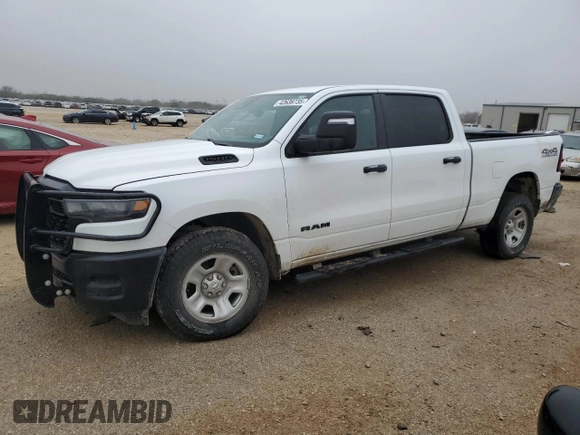 2025 Ram 1500 with VIN 1C6SRFNP3SN608731, listed as a Copart auction lot 42636735 with 7,736 mi miles and Salvage title. Bid and sale history available at DreamBid. Image 1.