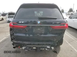 2022 BMW X7 xDrive40i with VIN 5UXCW2C00N9M54284, listed as a Copart auction lot 46675775 with 37,386 mi miles and Salvage Title. Bid and sale history available at carsss.com. Image 6.