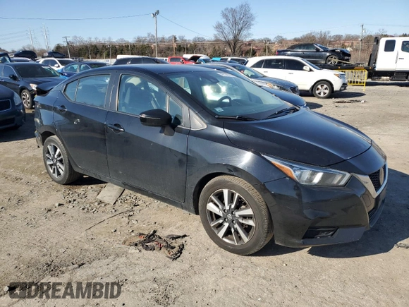 2021 Nissan Versa SV with VIN 3N1CN8EV0ML839675, listed as a Copart auction lot 48136185 with 116,783 mi miles and Salvage Title. Bid and sale history available at carsss.com. Image 4.