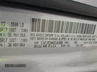 2019 Jeep Cherokee Latitude with VIN 1C4PJMCX4KD101856, listed as a IAAI auction lot 41828553 with 79,481 mi miles. Bid and sale history available at carsss.com. Image 9.