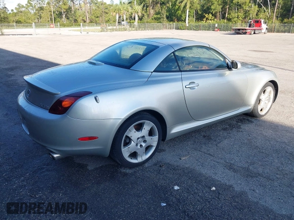2004 Lexus SC 430 with VIN JTHFN48Y840058908, listed as a IAAI auction lot 41525684 with Not provided miles and . Bid and sale history available at DreamBid. Image 4.