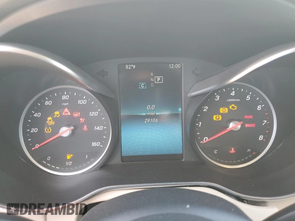 2019 Mercedes-Benz C 300 with VIN 55SWF8DB2KU283071, listed as a Copart auction lot 59438405 with 29,106 mi miles and Salvage title. Bid and sale history available at DreamBid. Image 9.